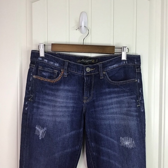 Lucky Brand Legend Jeans Zoe Mid-Rise Bootleg Embroidered Jeans Size 8. - Picture 3 of 13